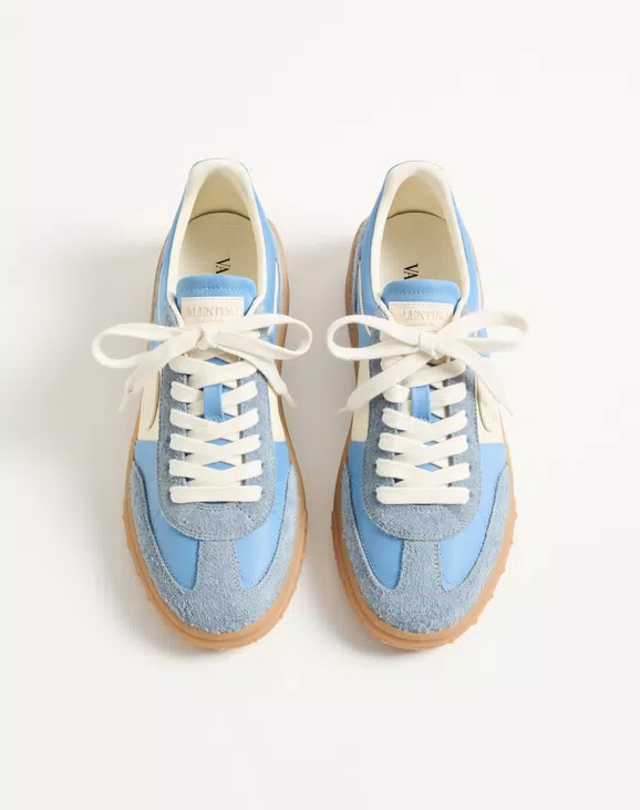 Valentino Upvillage Sneaker In Crust Leather With Nappa Calfskin Leather Band - Image 5